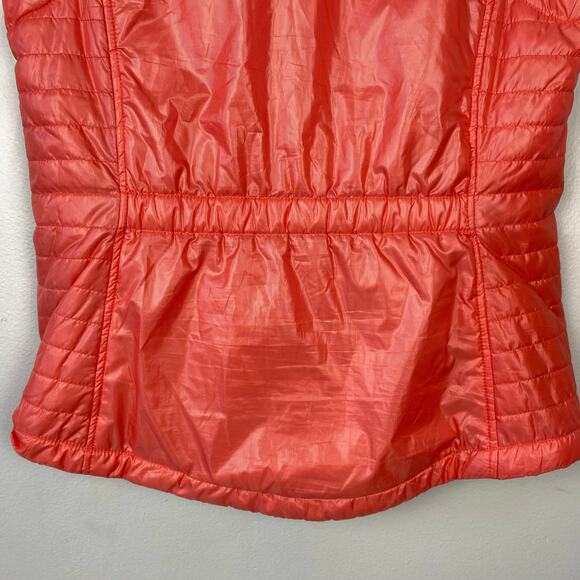 Fairway & Greene Ladies Coral Puffer Vest Golf Full Zip Snap Pockets Size Medium - Picture 8 of 11